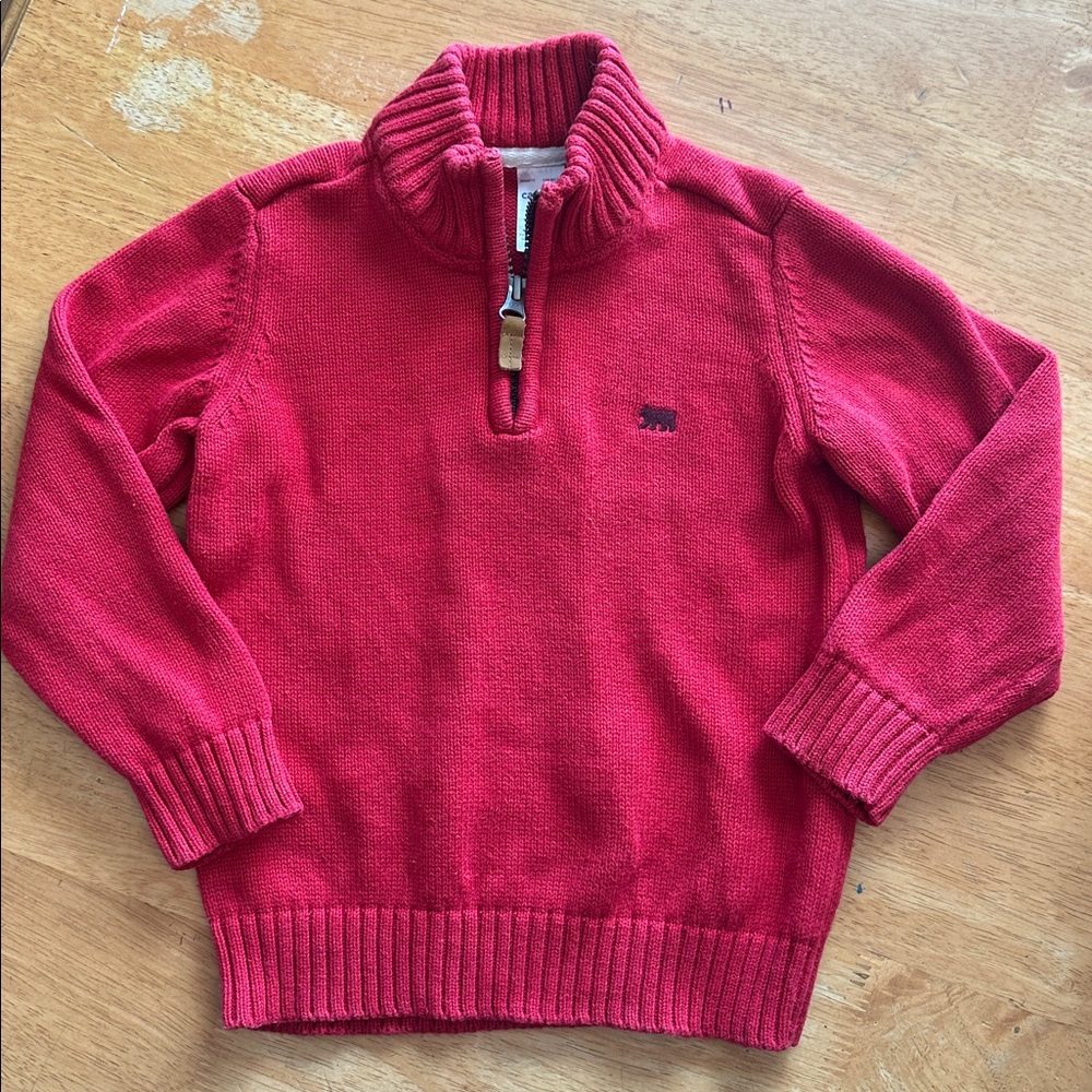 Carter's Red Toddler Half-Zip Sweater
